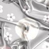 Sweet Jojo Designs Girl Satin Fitted Crib Sheet Watercolor Floral Grey Pink and White - 2 of 4
