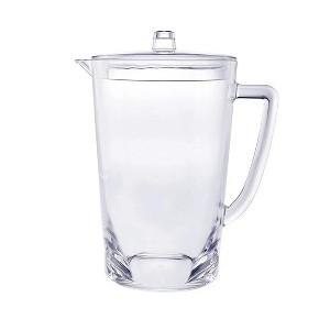 2.75 Quarts Water Pitcher with Lid, Oval Halo Design Unbreakable Plastic Pitcher, Drink Pitcher, Juice Pitcher with Spout BPA Free - 1 of 4
