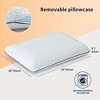 Runesay Gel White Memory Foam Pillow Dual-Sided Washabler Pillowcase, Ventilated Breathable Foam Pillow - 2 of 4