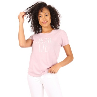 RAE DUNN - Women's Short Sleeve Shirttail Hem T-Shirt