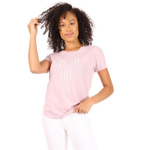 RAE DUNN - Women's Short Sleeve Shirttail Hem T-Shirt - 1 of 4