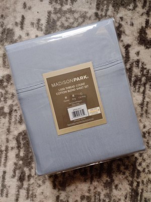 Madison Park Queen 1500 Thread Count Cotton Sheet Set | Seafoam