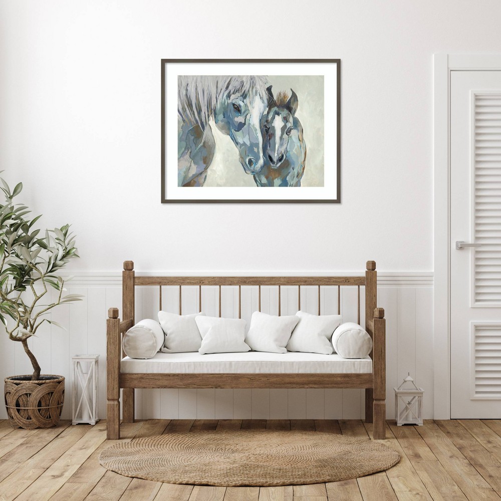 Photos - Other Decoration Amanti Art 41"x33" Mother Love by Jacob Q Wood Framed Wall Art Print