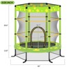 SEVOBAL Trampolines 55 Inch Kids Trampoline with Safety Enclosure Net, 4.5FT Outdoor Indoor Trampoline for Kids, Green, 66"*66"*63.4" - 2 of 4