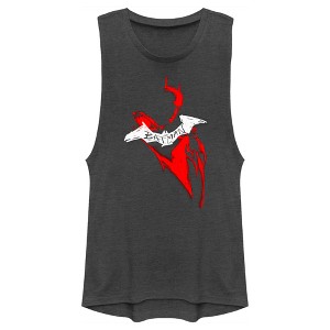 Juniors Womens The Batman Artistic Red & White Graffiti Festival Muscle Tee - 1 of 4