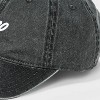 Women's Cotton Baseball Hat - Mighty Fine Black Wash - 4 of 4