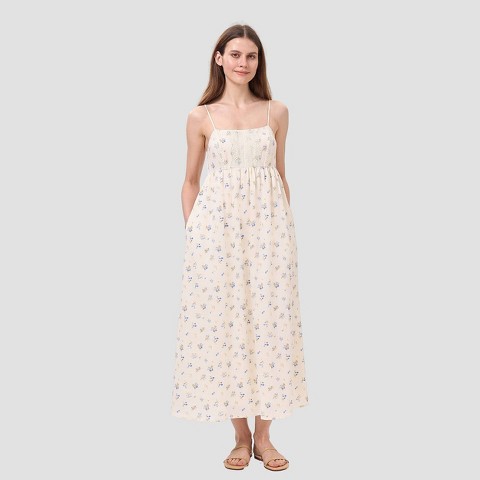 Женские платья Universal Thread Women's Romantic Lace Bodice Maxi Dress - Universal Thread™ Ivory Floral XL