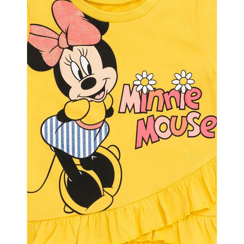 Disney Minnie Mouse Baby Girls T-Shirt and Shorts Outfit Set Infant to Toddler, 3 of 7