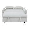 DOMETOUR Modern 57.5 Inch Pull-out Sofa Bed Convertible Sleeper for Living Room Bedroom, Futon Loveseat Couch with 2 Pillows and USB Ports - 3 of 4