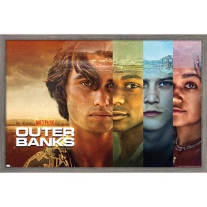 Trends International Netflix Outer Banks - Faces Framed Wall Poster Prints - 1 of 4