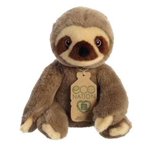 Aurora Small Sloth Eco Nation Eco-Friendly Stuffed Animal Brown 8" - image 1 of 4