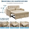 Sofa Bed Couch, Futon Sleeper Couches with Pull Out Bed, USB Convertible Sofa Cama for Small Spaces, 3 in 1 Loveseat Furniture Lounge Recliner - 3 of 4
