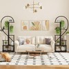 2 Pack 6 Tier Tall Plant Stand Metal Indoor Plant Stand with Detachable Wheels Half Heart Shape Plant Stands - 3 of 4