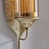 Danya B Ava 17" Gold Feather Wall Candle Sconces (Set of 2) - 4 of 4