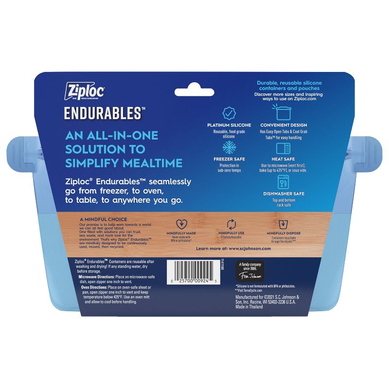 Ziploc Endurables Reusable Silicone Food Storage Container - Medium - 32 fl oz, 4 of 26
