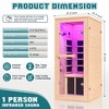 AMERLIFE 930W/120V Canadian Hemlock Wood 1 Person infrared saunas for home with 7 Color Therapy Lamp - 3 of 4