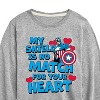 Boys' - Marvel - Captain America My Shield Valentine Long Sleeve Graphic T-Shirt - 2 of 4