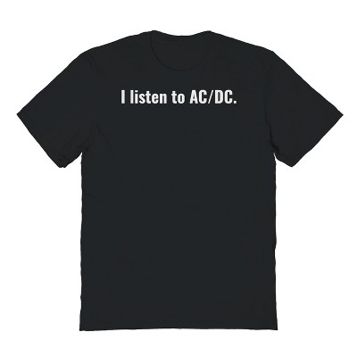 Acdc Men's I Listen Short Sleeve Graphic Cotton T-Shirt