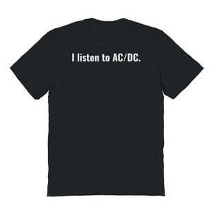 Acdc Men's I Listen Short Sleeve Graphic Cotton T-Shirt - 1 of 1