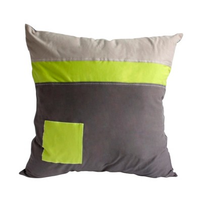 Slickblue Knitted Fabric Decorative Pillow Cushion - Stylish Patchwork Floor Pillow, 19.7x19.7 inches, 4 Color Options
