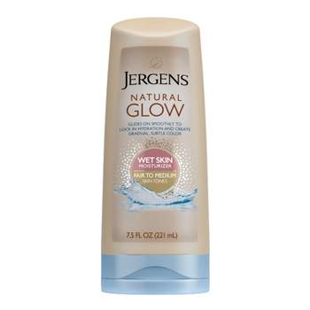 Jergens Natural Glow Wet Skin Moisturizer, In-Shower Self Tanner Body Lotion