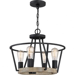Quoizel Lighting Brockton 4 - Light Pendant in  Grey Ash - 1 of 1