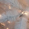 Northlight 7.5' Prelit Artificial Christmas Tree Sparkling White Alaskan Pine - Clear Lights - 2 of 4