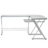 XIYUYEU Home Office Desk Morden Rotatable Writing Desk with Casters and 2 Drawer for Work - 3 of 4