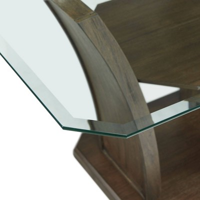 Chic Walnut Finish 5PC Dining Set with Cream Upholstered Chairs