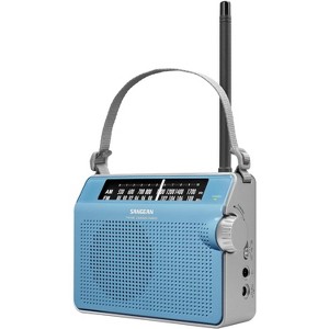 Sangean PR-D6BU AM/FM Compact Analog Portable Radio Blue. - 1 of 2