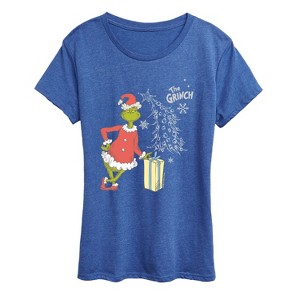 Women's - Dr. Seuss - Grinch Present Short Sleeve Graphic T-Shirt - 1 of 4