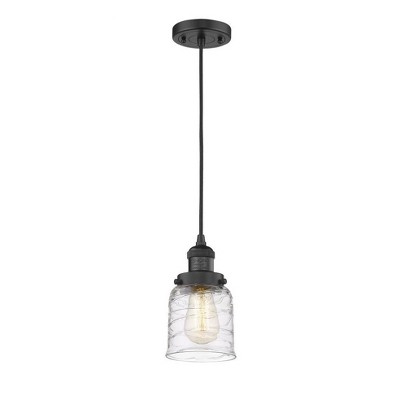 Bell - 1 Light Cord Hung Mini Pendant In Industrial Style-10 Inches Tall and 5 Inches Wide