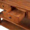 CAVINAS 48" Solid Wood Top Console Table with 3 Drawers,Hallway Table with 2 Shelves,Modern Entryway Table for Living Room,Hallway - 4 of 4