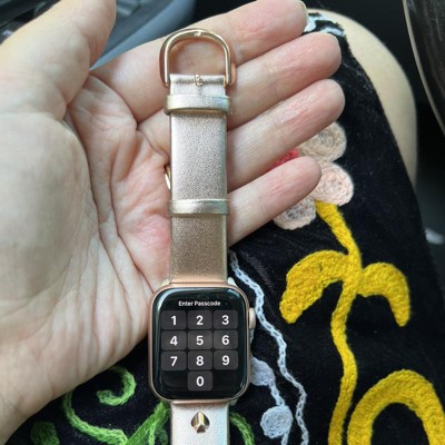 Kate Spade New York Metallic Rose Gold Leather 38/40mm Band For Apple Watch  : Target