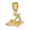 Black Bow Jewelry 14k Yellow Gold 3D Lounge Chair and Umbrella Pendant - 4 of 4