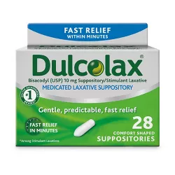 Dulcolax Gentle and Predictable Fast Relief Laxative Suppositories - 28ct