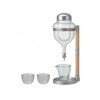 Nispira Ice Sake Wine Whisky Dispenser | Jug Cooler Decanter with Wooden Handle Borosilicate Glass Valve Opening, 1 Set - 2 of 4