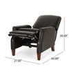 PU Leather Recliner Chair with Rivets, Adjustable Footrest - 2 of 4