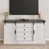 Farmhouse 4 Drawer Dresser for Bedroom, 59" Wood Dressers with Sliding Barn Doors - 3 of 4