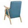 28.5"Blue Fabric Upholstered 1pc Accent Chair Cushion Back,Blue - 3 of 4