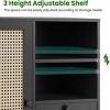 SEVOBAL Sideboard Buffet Cabinet Storage Cabinet with Drawers Adjustable Shelf Accent Cabinet for Living Room Kitchen Entryway, Black, 15"*27.5"*33.8" - 4 of 4