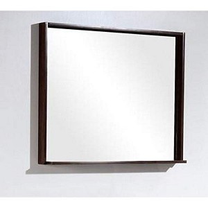 Kube Bath Bliss 34Inch Framed Mirror With Shelve - Walnut Finish - 1 of 1