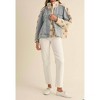 Women's Shearling and Denim Combo Jacket - MABLE - 4 of 4