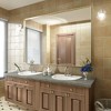 Apmir Rectangular Aluminum Alloy Framed and Tempered Glass Wall Bathroom Vanity Mirror in Matte Black/ Gold/ Silver/ Brown - 2 of 4