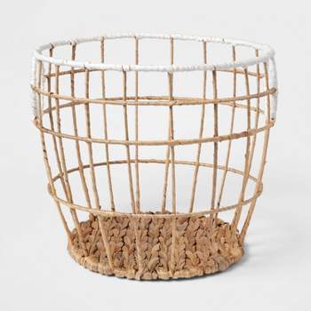 Kids' Woven Basket Natural with White Rim - Pillowfort™