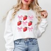 Simply Sage Market Women's Graphic Sweatshirt Strawberry Coquette Bow Chart - 2 of 3