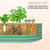 4x2x2ft & 6x3x2ft Galvanized Steel Raised Garden Bed, Heavy-Duty Oval Planter Box, Corrosion-Resistant Outdoor Gardening Kit - 3 of 4