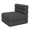 Folding Sofa Bed with Pillow – Convertible Sleeper Chair, Linen Fabric Memory Foam Sofa for Living Room, Dorm, Guest Room, Office, Single - 4 of 4
