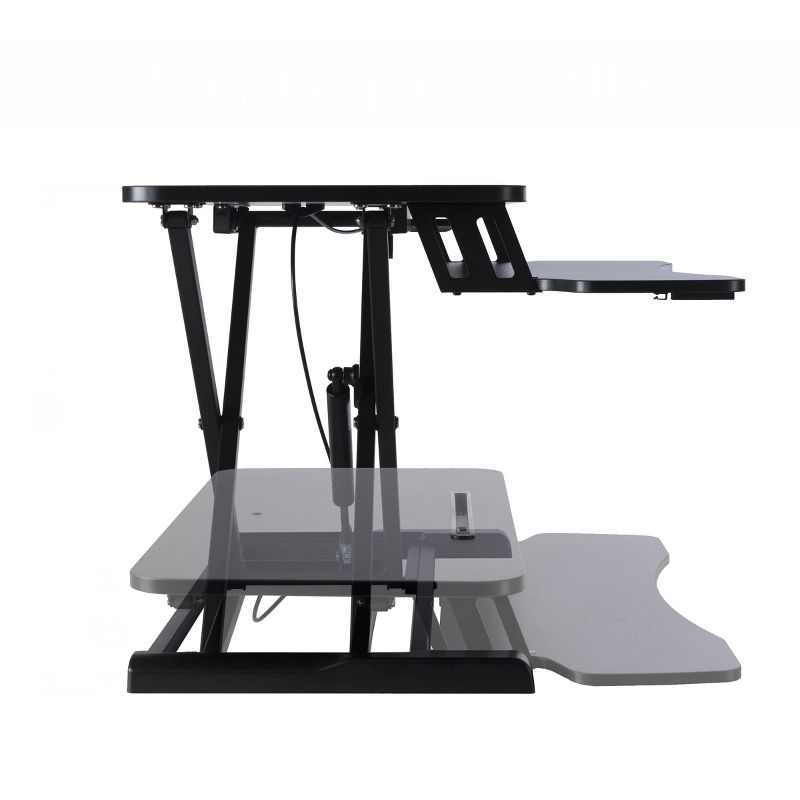 Adjustable Height Extra Large Standing Desk Converter Black - Atlantic, 4 of 5