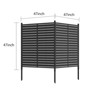 SEVOBAL Garden Fences and Gates Outdoor Slatted Design Privacy Screen Fence Panels, No Dig Fence Kit for Air Conditioner, Black, 47"*47"*47" - 3 of 4